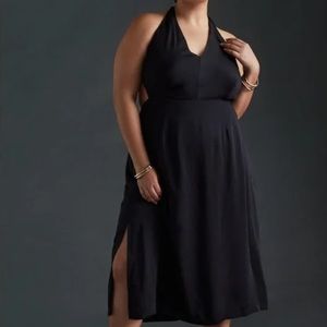 Anthropologie Black Midi Dress